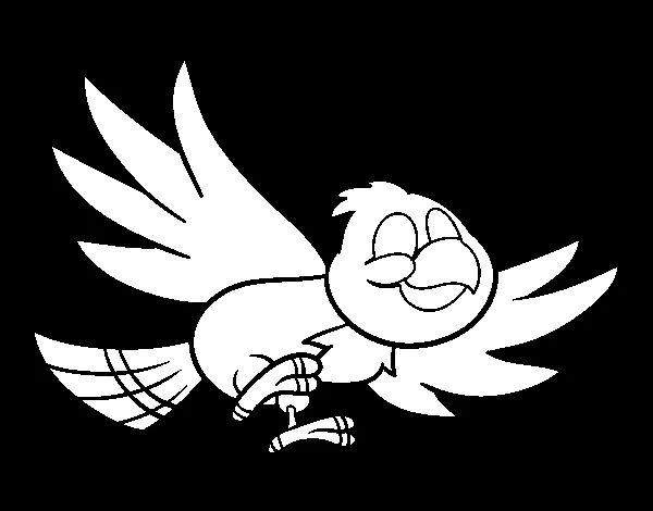 Dibujo de Pájaro volando para Colorear - Dibujos.net Dibujo de Pájaro volando para Colorear - Dibujos.net