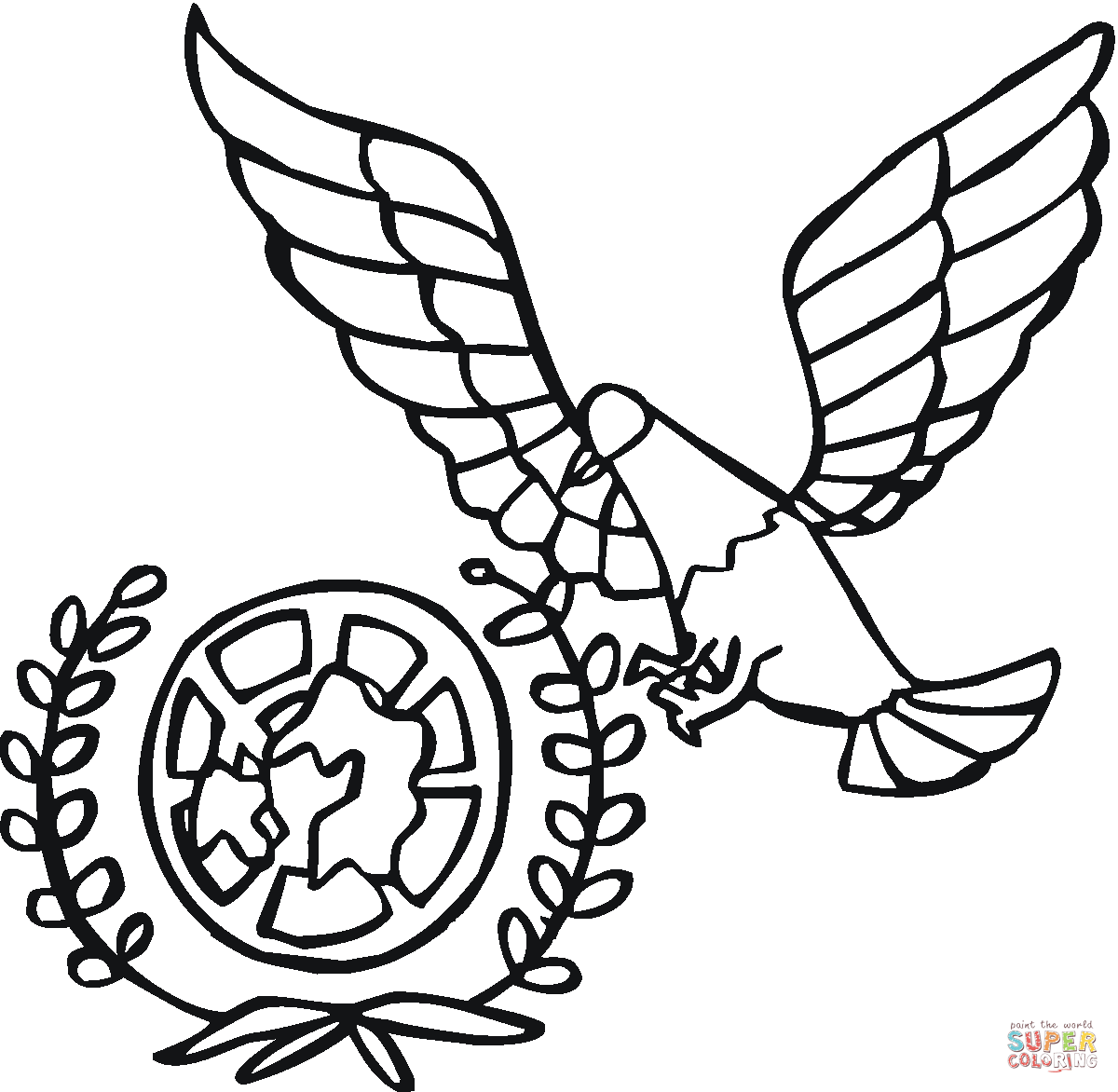 Dibujo de Paloma de la Paz de la ONU para colorear | Dibujos para colorear imprimir gratis Dibujo de Paloma de la Paz de la ONU para colorear | Dibujos para colorear imprimir gratis