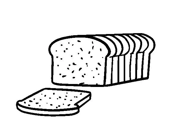 Dibujo de Pan de molde para Colorear - Dibujos.net Dibujo de Pan de molde para Colorear - Dibujos.net