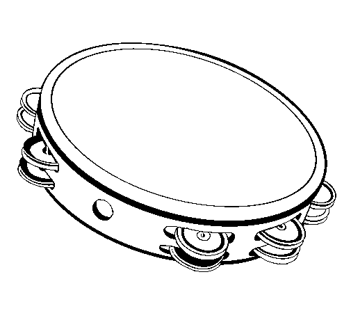 Dibujo de Pandereta para Colorear