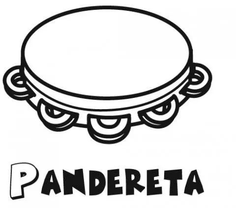 Dibujo de una pandereta para colorear con los niños Dibujo de una pandereta para colorear con los niños