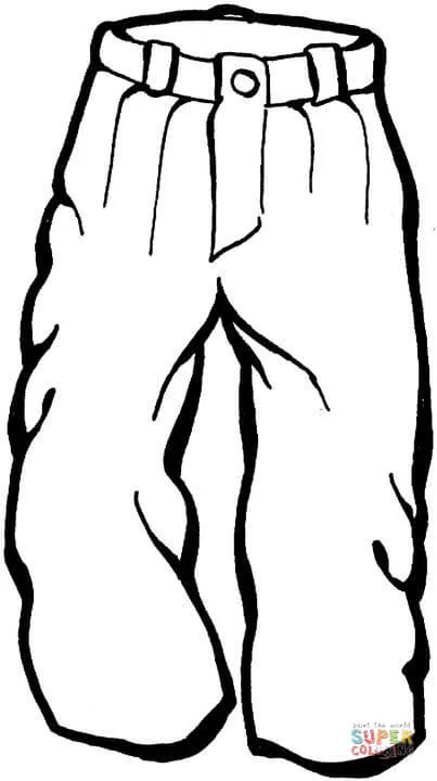 Dibujo de Pantalones para colorear | Dibujos para colorear ... Dibujo de Pantalones para colorear | Dibujos para colorear ...