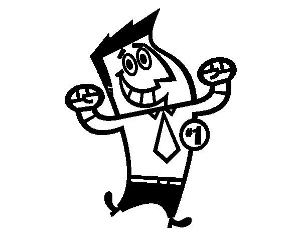 Dibujo de Papá número 1 para Colorear - Dibujos.net