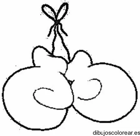 Dibujo de un par de guantes de boxeo | Dibujos para Colorear Dibujo de un par de guantes de boxeo | Dibujos para Colorear