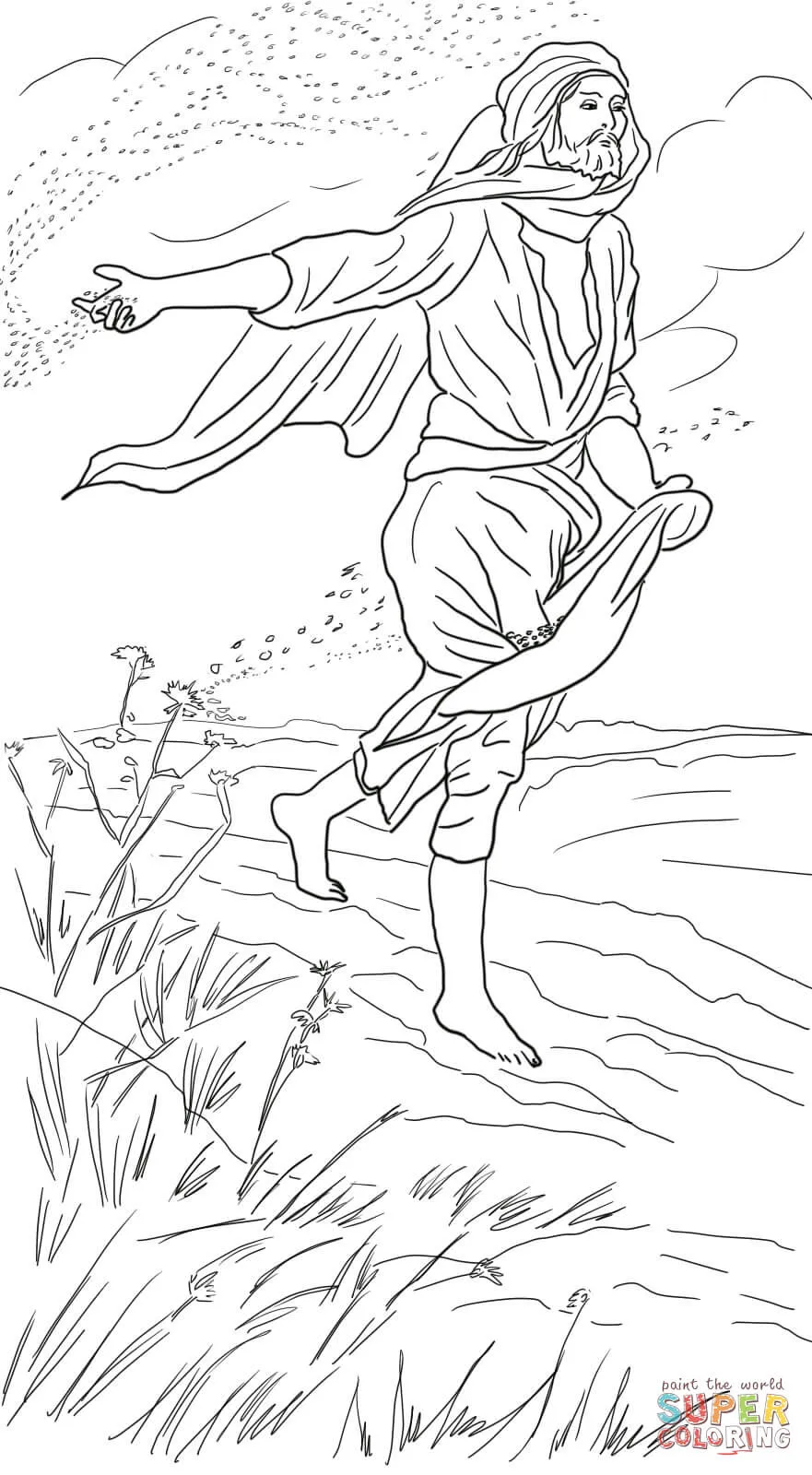 Dibujo de Parábola del Sembrador para colorear | Dibujos para colorear imprimir gratis Dibujo de Parábola del Sembrador para colorear | Dibujos para colorear imprimir gratis