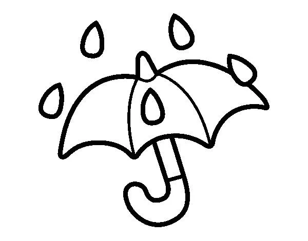 Dibujo de Paraguas abierto para Colorear - Dibujos.net Dibujo de Paraguas abierto para Colorear - Dibujos.net