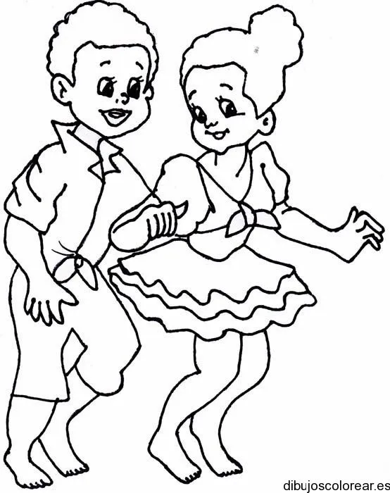 Imagenes para colorear de una niña bailando - Imagui