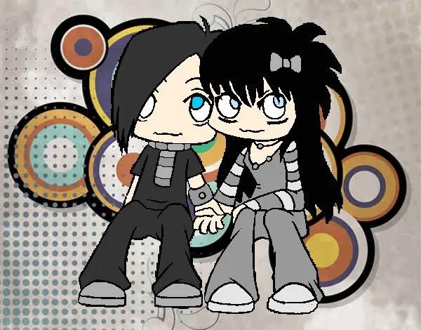 Dibujo de Pareja Emo pintado por Amunyan en Dibujos.net el día 27 ...