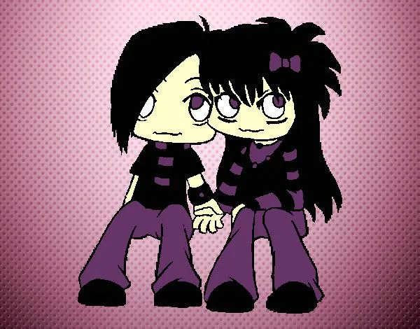 Dibujo de Pareja emo pintado por Neruxxi en Dibujos.net el día 17 ... Dibujo de Pareja emo pintado por Neruxxi en Dibujos.net el día 17 ...