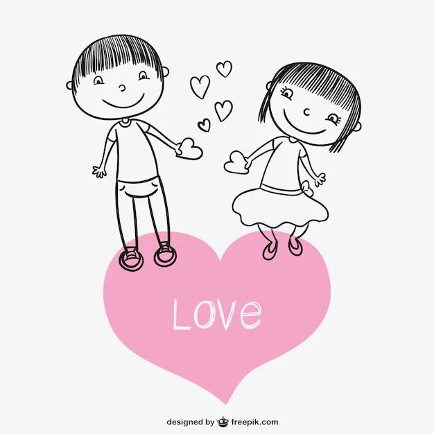 Dibujo de pareja enamorada | Descargar Vectores gratis Dibujo de pareja enamorada | Descargar Vectores gratis