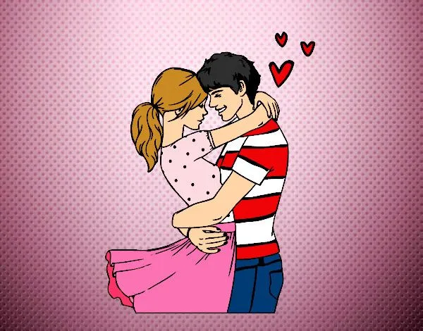 Dibujo de Pareja enamorada pintado por Elenart en Dibujos.net el ...