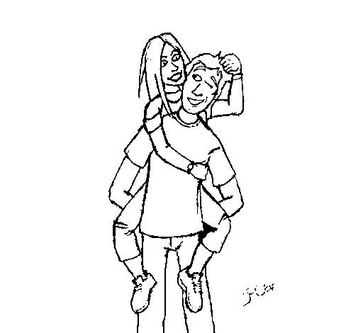 Dibujo de Pareja de enamorados 3a para Colorear - Dibujos.net Dibujo de Pareja de enamorados 3a para Colorear - Dibujos.net