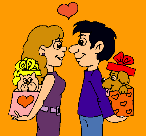 Dibujo de Pareja de enamorados pintado por Amistad en Dibujos.net ...