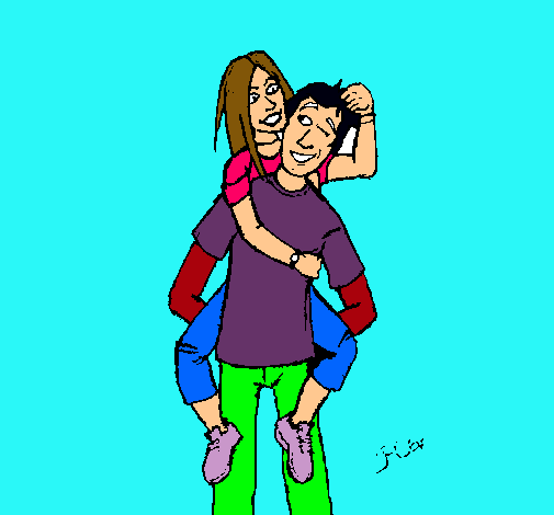 Dibujo de Pareja de enamorados pintado por Camilita en Dibujos.net ...