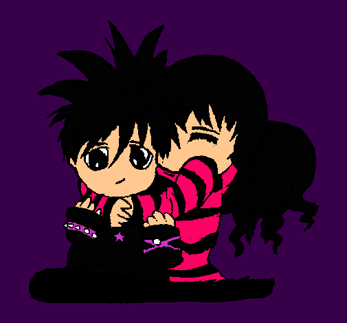 Dibujo de Pareja de enamorados 6 pintado por Emos en Dibujos.net ...