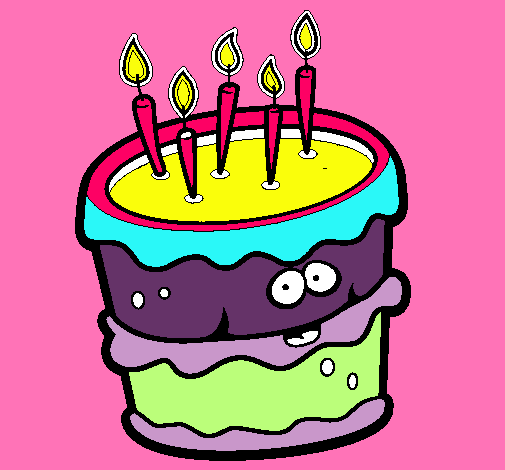Dibujo de Pastel de cumpleaños 2 pintado por Pastelito en Dibujos ... Dibujo de Pastel de cumpleaños 2 pintado por Pastelito en Dibujos ...