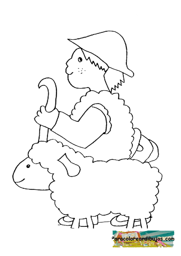 Dibujo de pastorcillo para colorear | Colorear dibujos Dibujo de pastorcillo para colorear | Colorear dibujos