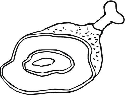 Dibujo de Pata de Jamón para colorear | Dibujos para colorear ... Dibujo de Pata de Jamón para colorear | Dibujos para colorear ...