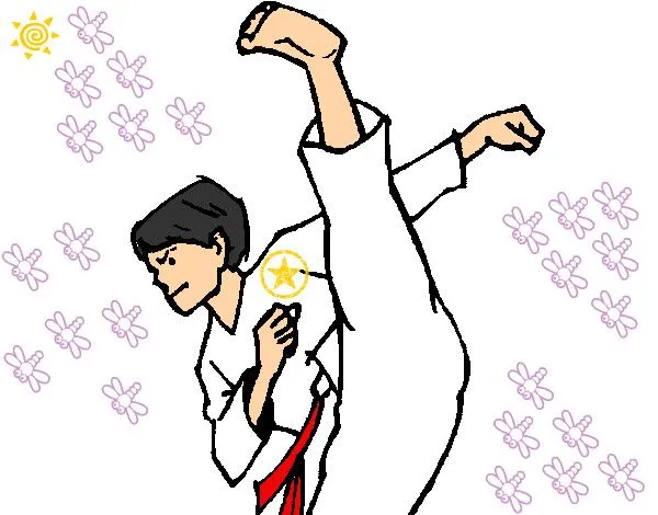 Dibujo de Patada de kárate pintado por Huesitos en Dibujos.net el ... Dibujo de Patada de kárate pintado por Huesitos en Dibujos.net el ...