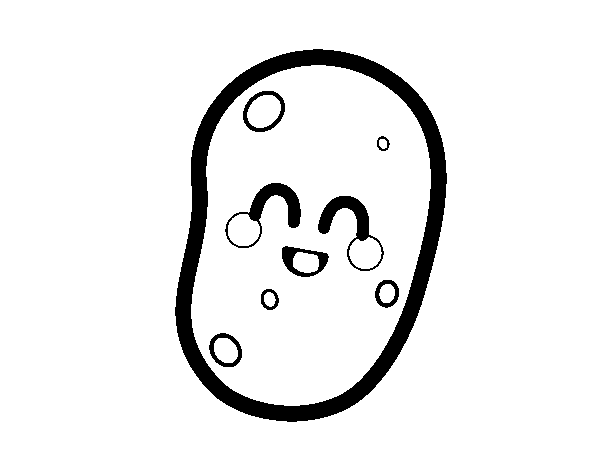 Dibujo de Patata roja para Colorear - Dibujos.net