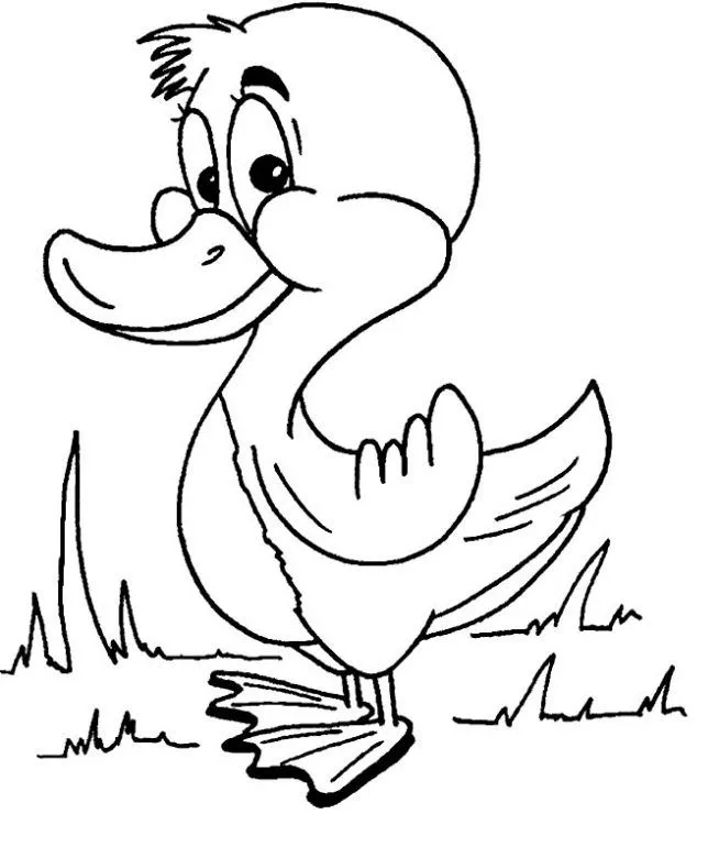 colorear-patito-dibujos- ...