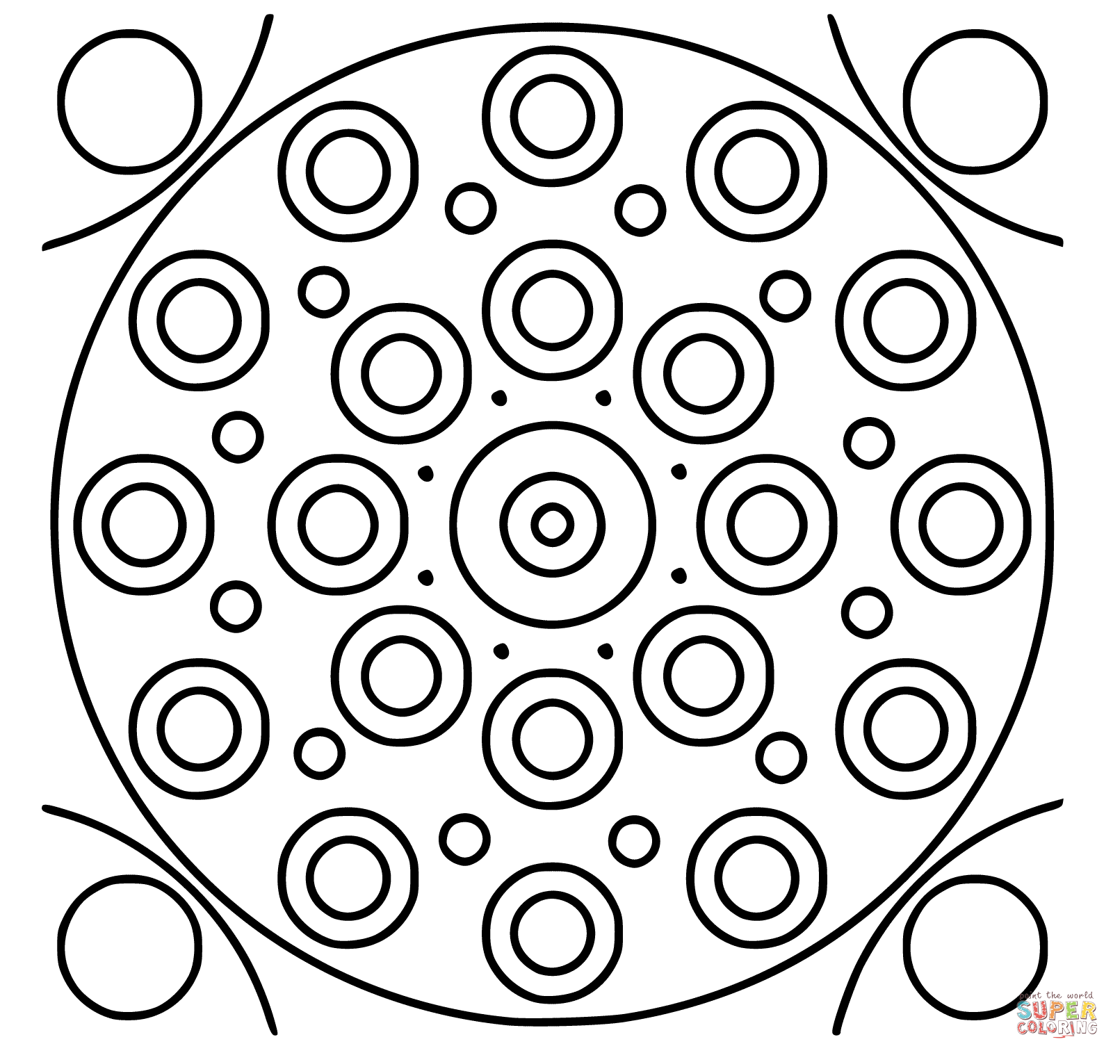Dibujo de Patrón Mosaico Círculos para colorear | Dibujos para ... Dibujo de Patrón Mosaico Círculos para colorear | Dibujos para ...