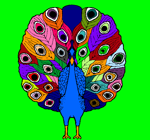 Dibujo de Pavo real pintado por Kenia en Dibujos.net el día 17-10 ...