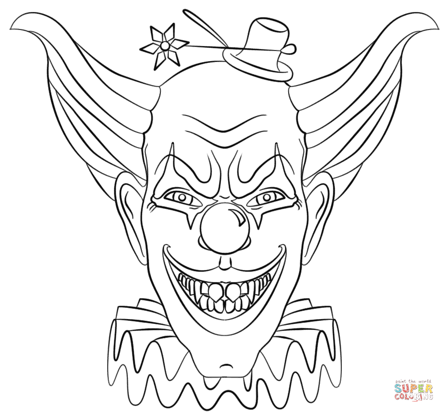 Dibujo de Payaso con Cara de Demonio para colorear | Dibujos para colorear imprimir gratis Dibujo de Payaso con Cara de Demonio para colorear | Dibujos para colorear imprimir gratis