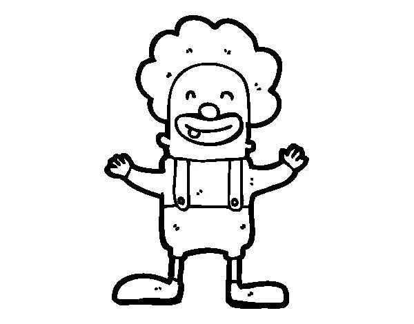 Dibujo de Payaso con un diente para Colorear - Dibujos.net