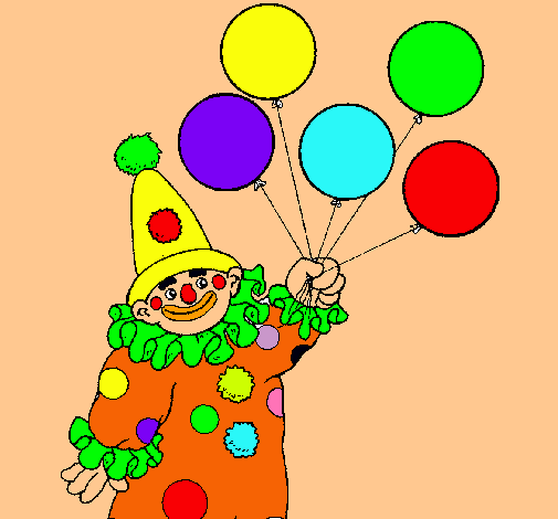 Dibujo de Payaso con globos pintado por Payasito en Dibujos.net el ... Dibujo de Payaso con globos pintado por Payasito en Dibujos.net el ...