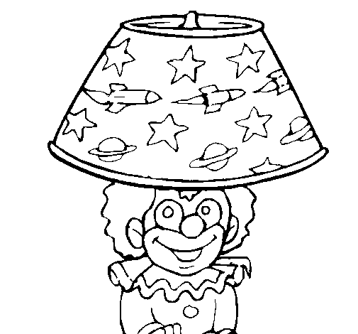 Dibujo de Payaso lámpara para Colorear - Dibujos.net