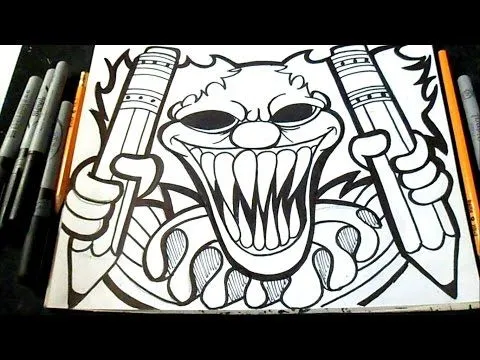 Dibujos de payaso joker a lapiz - Imagui