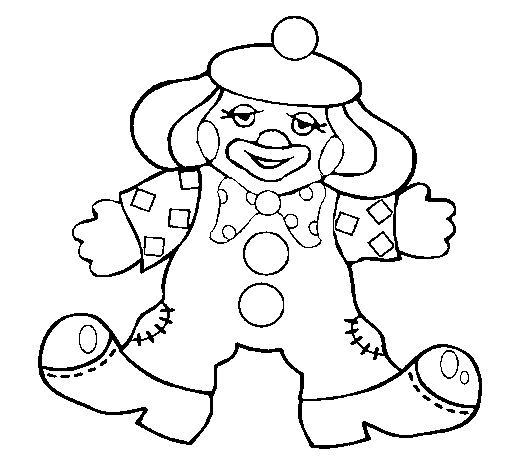 Dibujo de Payaso de pies grandes para Colorear - Dibujos.net