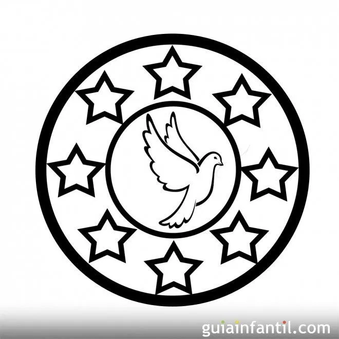 Dibujo por la paz con estrellas y paloma - 10 Mandalas de la paz ... Dibujo por la paz con estrellas y paloma - 10 Mandalas de la paz ...