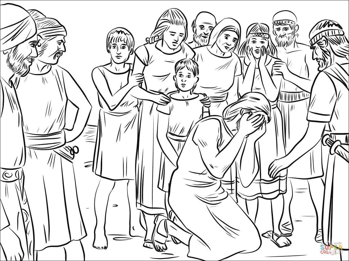 Dibujo de El pecado de Achan para colorear | Dibujos para colorear imprimir gratis Dibujo de El pecado de Achan para colorear | Dibujos para colorear imprimir gratis