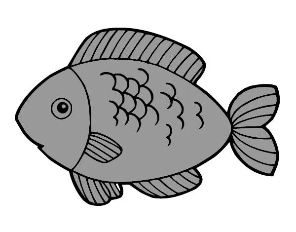 Pescados en comida para colorear - Imagui
