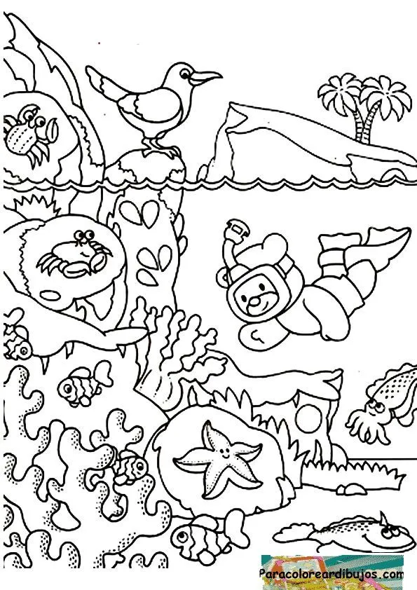 Dibujo de Peces. Dibujo infantil para colorear de Peces ... Dibujo de Peces. Dibujo infantil para colorear de Peces ...