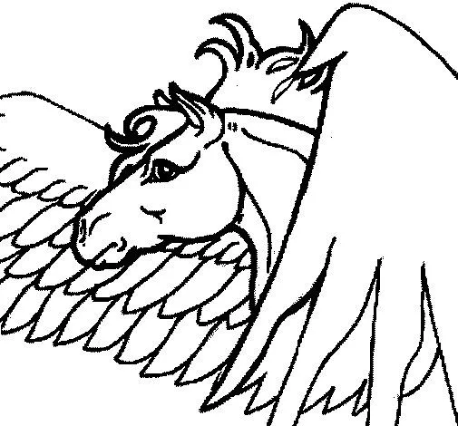 Dibujo de Pegaso para Colorear - Dibujos.net Dibujo de Pegaso para Colorear - Dibujos.net