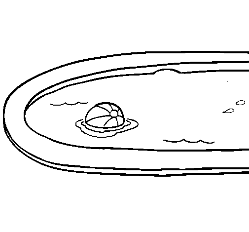 Dibujo de Pelota en la piscina para Colorear - Dibujos.net Dibujo de Pelota en la piscina para Colorear - Dibujos.net