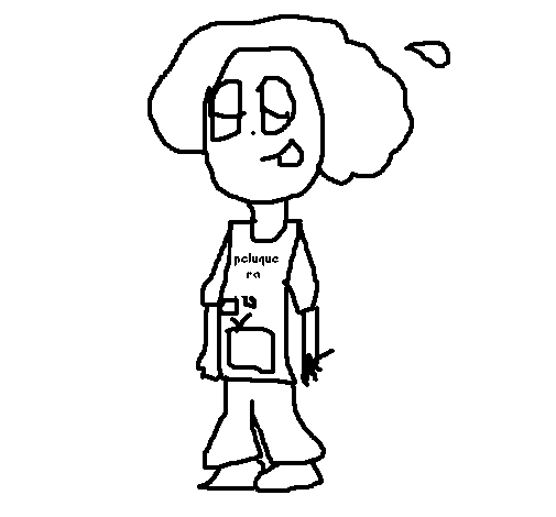 Dibujo de Peluquera para Colorear - Dibujos.net