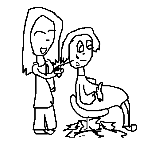 Dibujo de Peluquería para Colorear - Dibujos.net Dibujo de Peluquería para Colorear - Dibujos.net