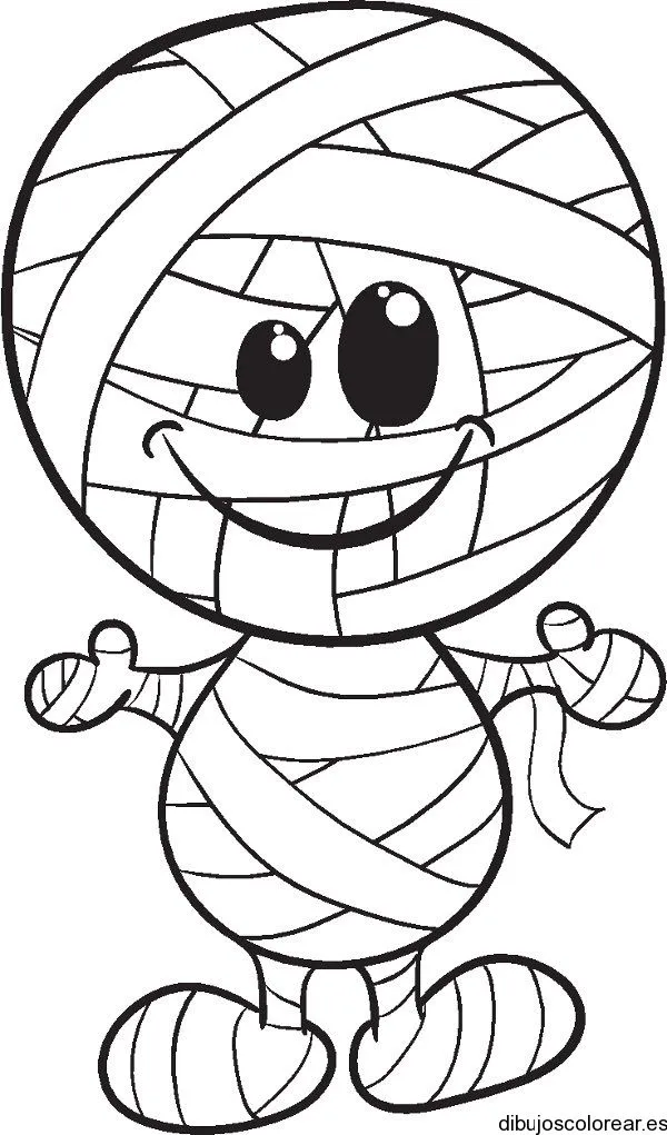 Dibujo de una pequeña momia | Dibujos para Colorear Dibujo de una pequeña momia | Dibujos para Colorear