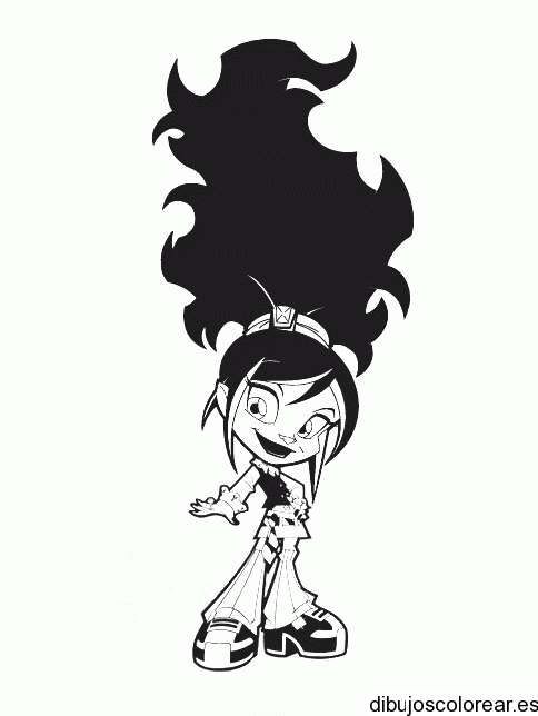 Dibujo de una pequeña niña riendo | Dibujos para Colorear
