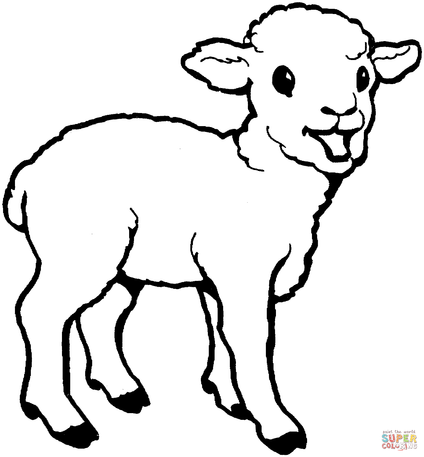 Dibujo de Pequeño Borrego para colorear | Dibujos para colorear ... Dibujo de Pequeño Borrego para colorear | Dibujos para colorear ...