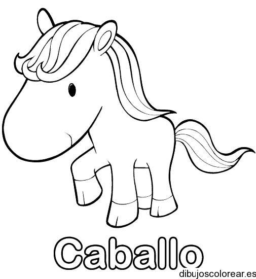 Dibujo de un pequeño caballo | Dibujos para Colorear