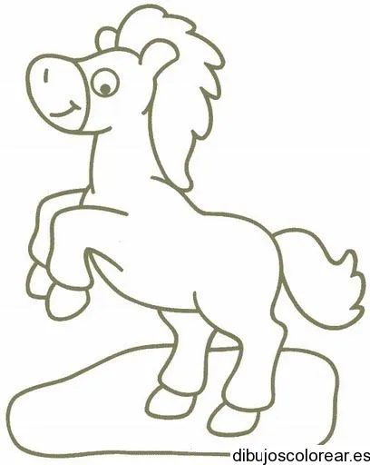 Dibujo de un pequeño caballo feliz | Dibujos para Colorear