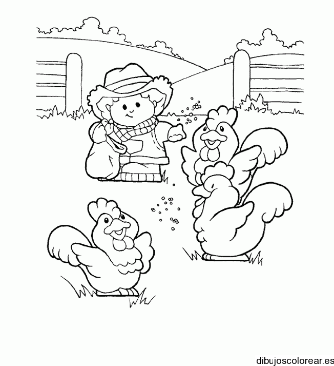 Dibujo de un pequeño granjero | Dibujos para Colorear Dibujo de un pequeño granjero | Dibujos para Colorear