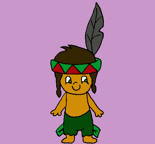 Dibujo de Pequeño indio pintado por Indigena en Dibujos.net el día ...