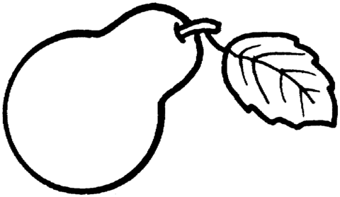 Dibujo de Una sola Pera para colorear | Dibujos para colorear ...