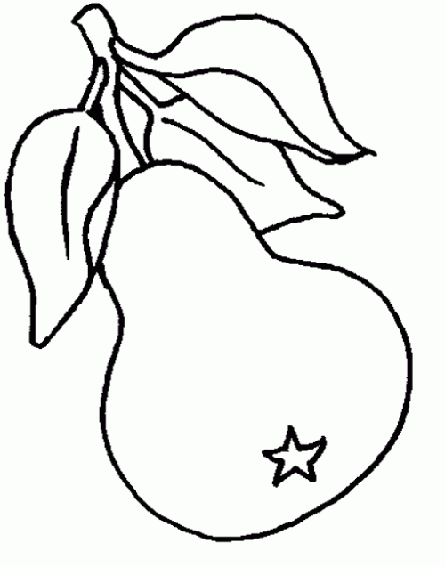 Dibujo de Pera para colorear. Dibujos infantiles de Pera. Colorear ...